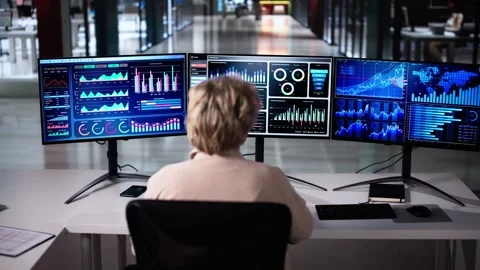 Business Data Analytics Dashboard Stock Footage 296929688