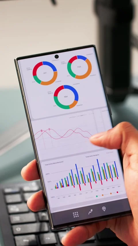 Business Data Analytics Dashboard Stock Footage 305886917