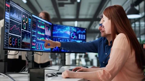 Business Data Analytics Dashboard Stock Footage 306312531