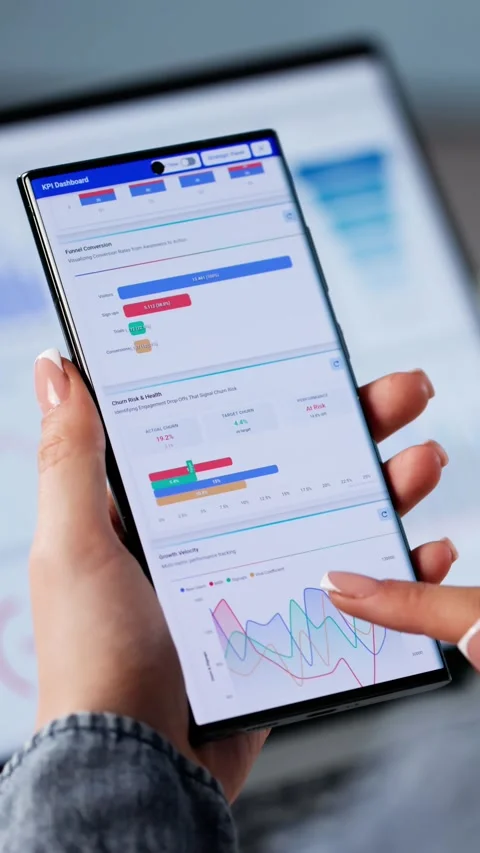 Business Data Analytics Dashboard Stock Footage 312475374