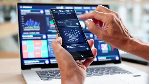 Business Data Analytics Dashboard Video stock 317854439