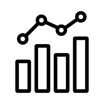 Business Data Analytics Icon for Financial Growth and Market Trends Stock Illustration