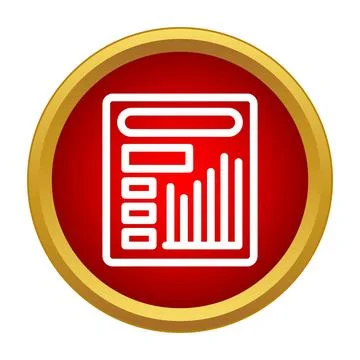 Business data analytics report creating an online dashboard icon Stockillustratie