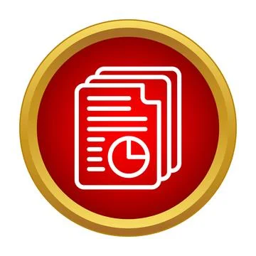Business data analytics report documents icon Illustrazione stock