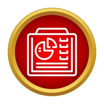 Business data analytics report pie chart icon Stock Illustration