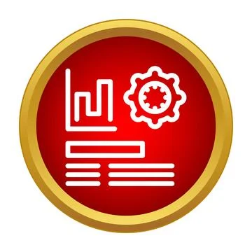 Business data analytics report settings and optimization icon Stock Illustration