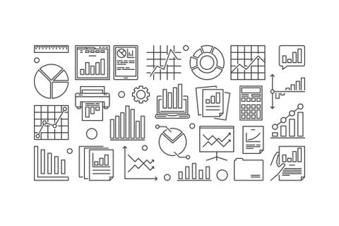 Business data analytics vector illustration Stock Illustration