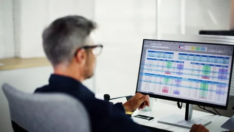 Business Data Audit Spreadsheet Stock Footage 251183028