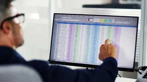Business Data Audit Spreadsheet Stock Footage 251185332