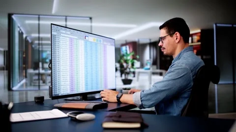 Business Data Audit Spreadsheet Stock Footage 285193109