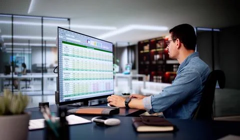 Business Data Audit Spreadsheet Stock Photos