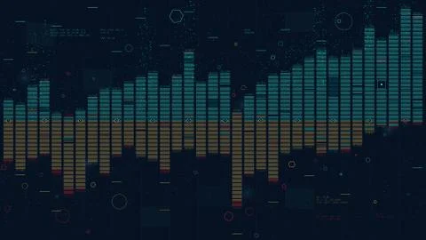 Business data columns bar chart slide, analysis of financial statistics, crea Stock Illustration