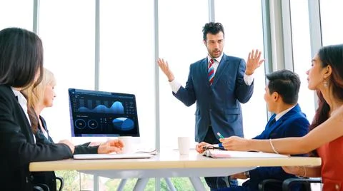 Business data dashboard analysis by ingenious computer software Stock Photos