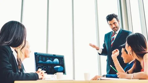 Business data dashboard analysis by ingenious computer software Stock Photos