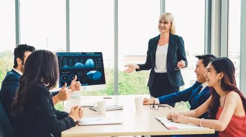 Business data dashboard analysis by ingenious computer software Stock Photos