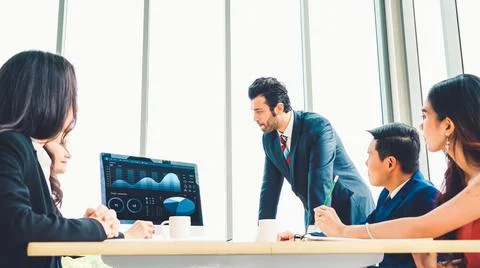 Business data dashboard analysis by ingenious computer software Stock Photos