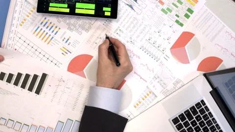 Business data Stock Footage 210143625