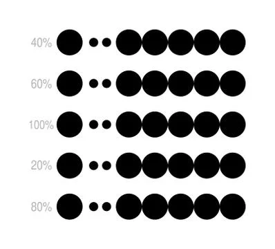 Business data graph analytics vector elements black silhouette 스톡 일러스트
