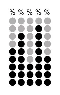 Business data graph chart analytics vector elements black silhouette Stock Illustration