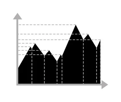 Business data graph chart analytics vector elements black silhouette 스톡 일러스트