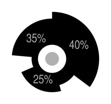 Business data graph chart analytics vector elements black silhouette 스톡 일러스트