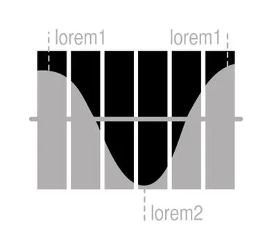 Business data graph chart analytics vector elements black silhouette Stock Illustration