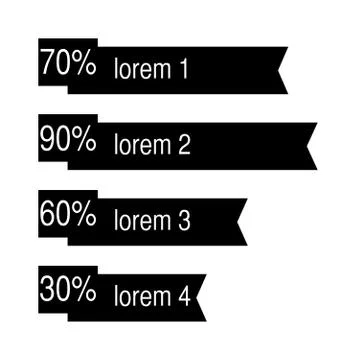 Business data graph chart analytics vector elements black silhouette 스톡 일러스트