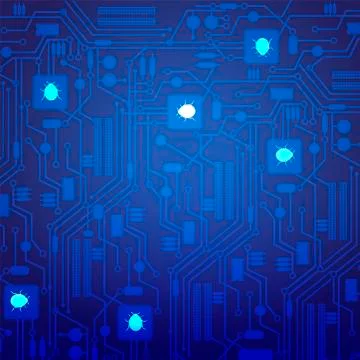 Business data has been encrypted, malware attack, vector illustration. Stock Illustration