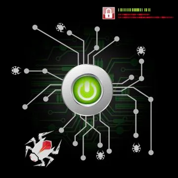 Business data has been encrypted. malware attack, virus encrypted lock file a Illustrazione stock