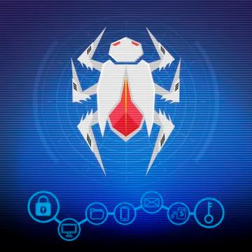 Business data has been encrypted. malware attack, virus encrypted lock file a 库存插图