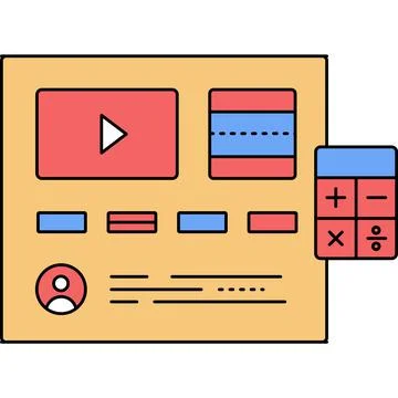 Business data icon technology vector web analysis Stock Illustration