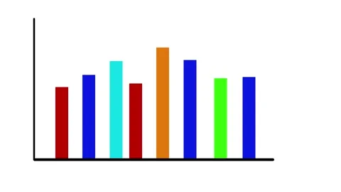 Business Data Market Bar Graph Chart Diagram with Arrows Axis - 2D Animated Stock Footage 246774590