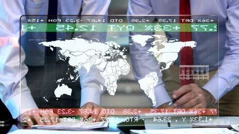 Business data in office 스톡 동영상 200156787