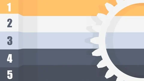 Business data presentation. Abstract elements of graph, diagram with five steps Stock Footage 318335473