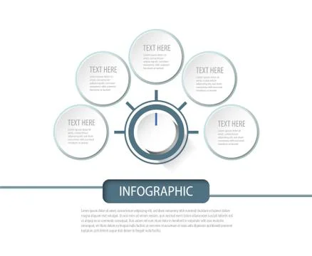 Business data presentation infographic template with 3 options. Stock Illustration