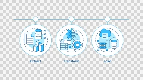Business data processing infographic circles animation Stock Footage 346717628