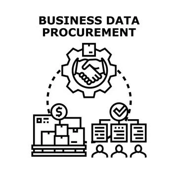 Business data procurement agreement and process optimization Stock Illustration