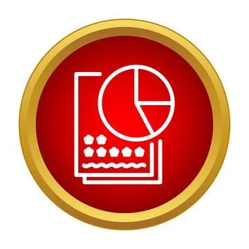 Business data report analyzing information pie chart icon 库存插图