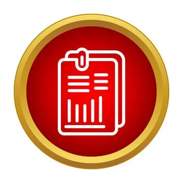 Business data report document or analytics icon Stock Illustration