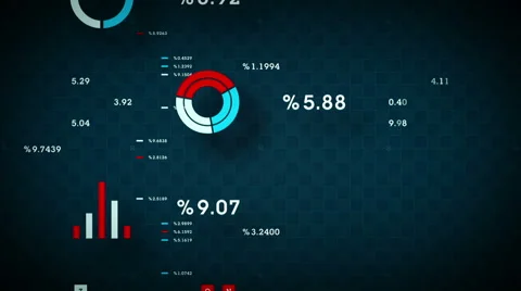 Business Data Scrolling Blue Stock Footage 59954907