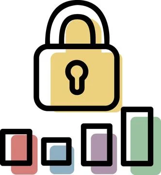 Business data security and protection icon Stock Illustration