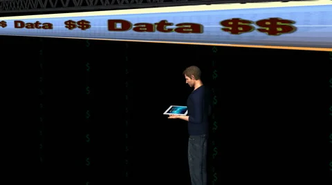 Business Data Stream:  Looping Video stock 46055434