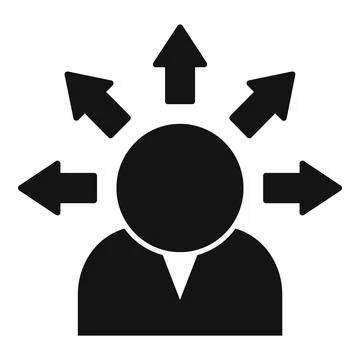 Business data thin icon simple vector. Risk idea case Stock Illustration