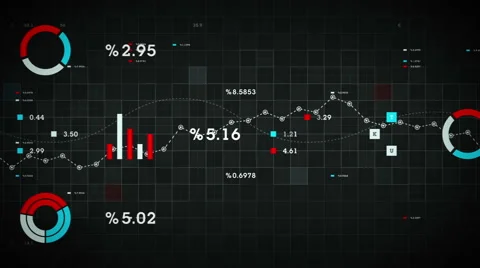 Business Data Tracking Black Stock Footage 60787857
