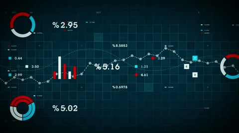 Business Data Tracking Blue Stock-Footage 60787956
