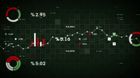 Business Data Tracking Green Stock Footage 60788190
