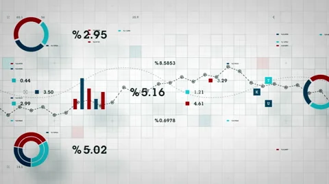 Business Data Tracking White Stock Footage 60788544
