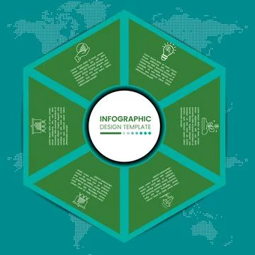 Business data visualization Circle Vector infographic template design Stock Illustration