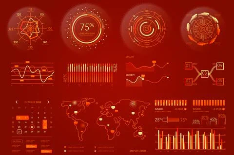 Business data visualization element Illustrazione stock