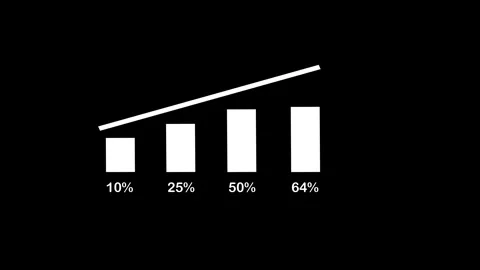 Business data visualization of a growing bar chart Stock Footage 339829802